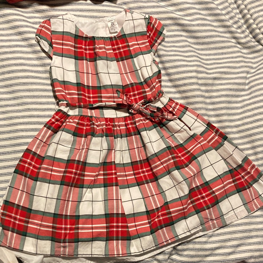 Carter's Red and Green Plaid Kids Dress